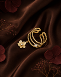 Bague à breloque florale ajustable